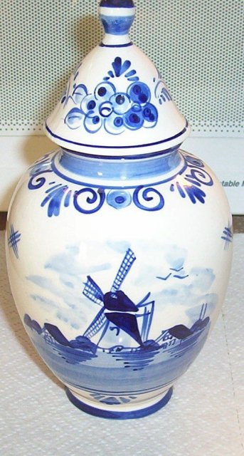 Vintage Delft Ginger Jar