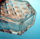 VERY UNUSUAL CUT GLASS & REPOUSSE STERLING SCENT BOTTLE