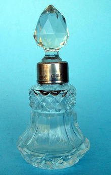 CUT GLASS PERFUME STERLING ENGLISH HALLMARKED