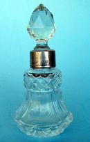 CUT GLASS PERFUME STERLING ENGLISH HALLMARKED