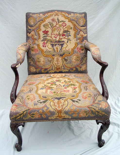 INCREDIBLE 18th / 19th CENTURY NEEDLEPOINT CHAIR