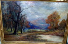 WALTER KOENIGER OIL PAINTING LISTED ARTIST RIVER STREAM
