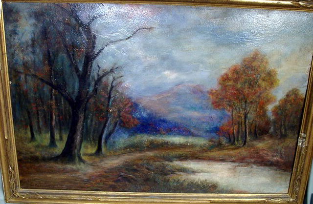 WALTER KOENIGER OIL PAINTING LISTED ARTIST RIVER STREAM