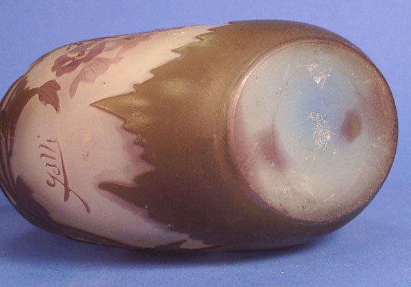 BEAUTIFUL GALLE CAMEO GLASS MOON FLASK 3 COLOR QUALITY
