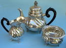 C E KEYSER STERLING TEA SET W/ CREAMER SUGAR HEAVY!