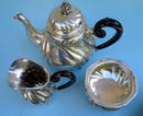 C E KEYSER STERLING TEA SET W/ CREAMER SUGAR HEAVY!
