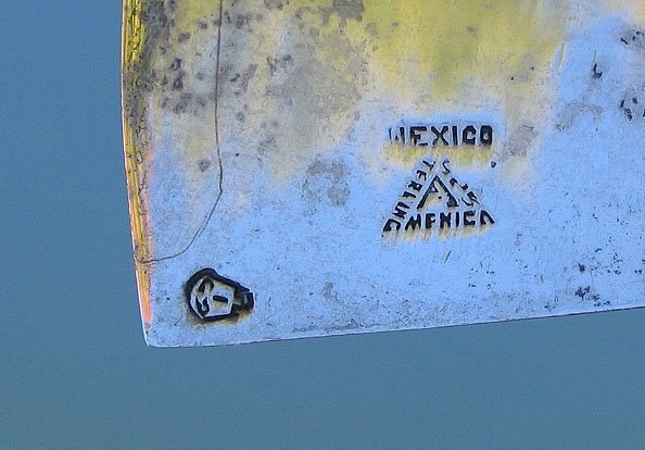 HEAVY MEXICAN STERLING MOD CANDELABRAS EAGLE MARKED