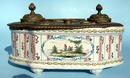 Great 17/18th Century Majolica Inkwell French Very Cool