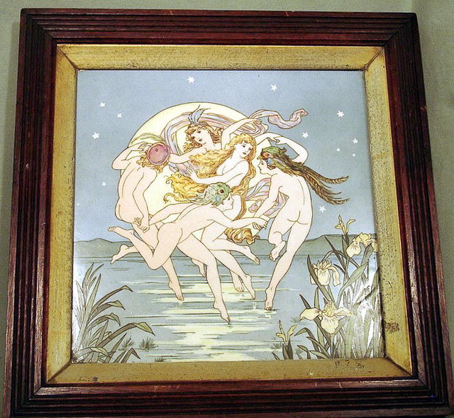TREMENDOUS MINTONS ART NOUVEAU PLAQUE HAND PAINTED