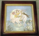 TREMENDOUS MINTONS ART NOUVEAU PLAQUE HAND PAINTED