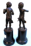 BEAUTIFUL BRONZES PAIR OF CHERUBIM CHILDREN SIGNED