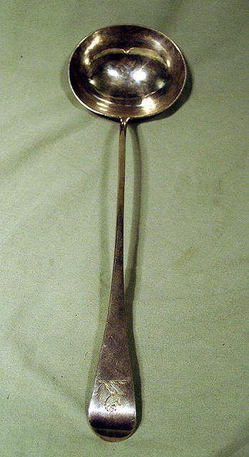 ENGLISH HALLMARKED STERLING PUNCH LADLE 1792