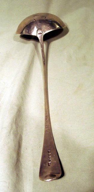 ENGLISH HALLMARKED STERLING PUNCH LADLE 1792