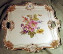 MASSIVE SQUARE MEISSEN HANDLED PLATTER EARLY