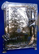 OUTSTANDING PEWTER ART NOUVEAU MIRROR ROYAL DUTCH