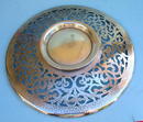 GORHAM STERLING HAND HAMMERED 1914 FILIGREE FOOTED BOWL