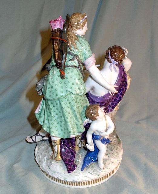 KPM MEISSEN QUALITY 3 FIGURE GROUP SIGNED