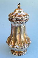 STYLISH STERLING SILVER TEA CADDY JACCARDS