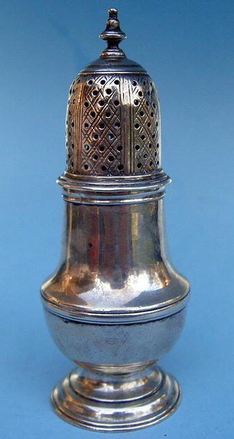ENGLISH STERLING 1758 JOHN DELMESTER CASTER GEORGE III