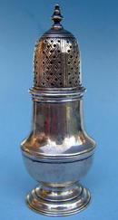 ENGLISH STERLING 1758 JOHN DELMESTER CASTER GEORGE III