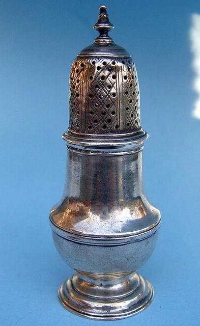 ENGLISH STERLING 1758 JOHN DELMESTER CASTER GEORGE III