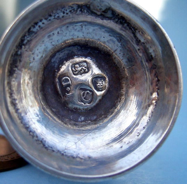 ENGLISH STERLING 1758 JOHN DELMESTER CASTER GEORGE III
