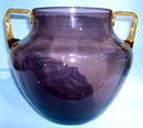 LARGE STEUBEN / SINCLAIR PLUM VASE WITH AMBER