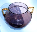 LARGE STEUBEN / SINCLAIR PLUM VASE WITH AMBER