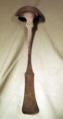 18th CENTURY AMERICAN STERLING FIDDLE BACK LADLE NEAT