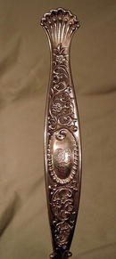 GREAT VICTORIAN / NOUVEAU STERLING PUNCH LADLE DETAIL