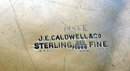 J E CALDWELL STERLING FOOTED TRAY CIRCA 1880