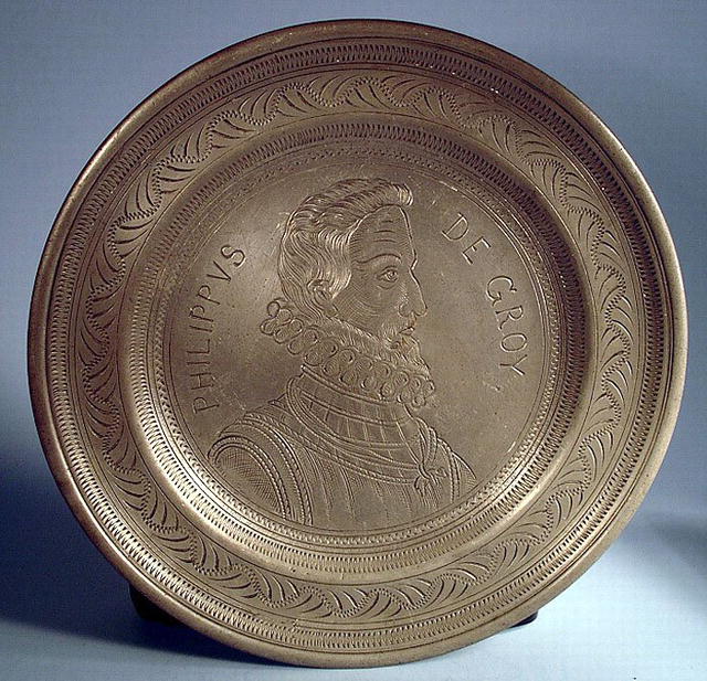 PHILLIPVS DE GROY EARLY 1700s PEWTER PLATE EXCELLENT
