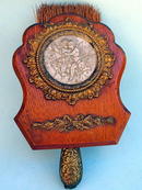 VERY COOL WHISK BROOM HOLDER W/ CUPIDS FRENCH 19th C