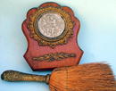 VERY COOL WHISK BROOM HOLDER W/ CUPIDS FRENCH 19th C