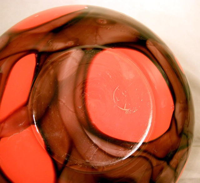 MASSIVE CZECHOSOLVAKIA FLAMED VASE INCREDIBLE COLORS