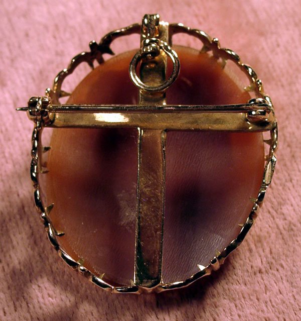 OUTSTANDING SHELL CAMEO FINE DETAILS 14K GOLD