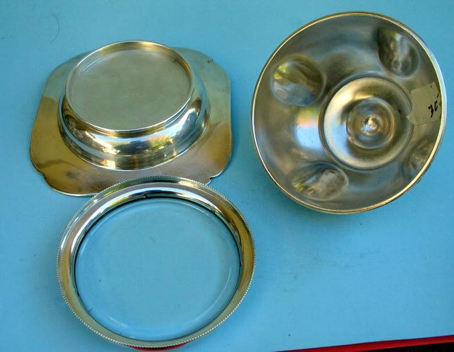 OUTSTANDING ART NOUVEAU WILCOX SILVER BUTTER DISH BEVEL