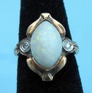 NICE DECO 14K WITH OPAL DIAMONDS GREAT LOOK
