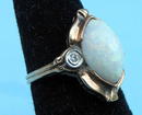 NICE DECO 14K WITH OPAL DIAMONDS GREAT LOOK