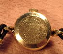 LADIES 14K OMEGA LADYMATIC WRIST WATCH FACETED CRYSTAL