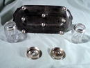 19th Century INKSTAND W/SANDER SILVER PLATE / SHEFFIELD