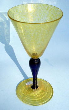 RARE SIGNED STEUBEN AWESOME WINE STEM VENETIAN