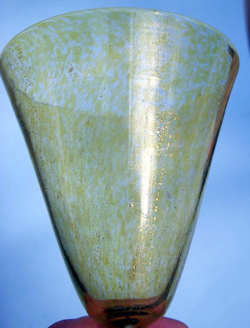 RARE SIGNED STEUBEN AWESOME WINE STEM VENETIAN