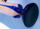 GREAT FLAME CZECHOSLOVAKIAN FOOTED VASE COLOR!