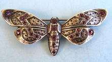 VERY COOL MOTH OR BUTTERFLY STERLING AMETHYSTS