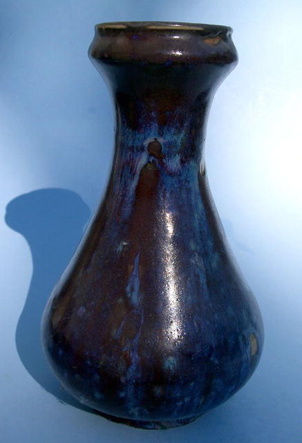 CHINESE 19TH C DRIP GLAZE VASE EXTRA NICE GOOD COLORS