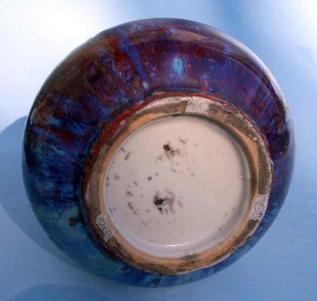 CHINESE 19TH C DRIP GLAZE VASE EXTRA NICE GOOD COLORS