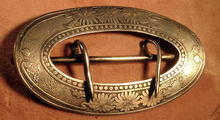 UNGER BROTHERS HUGE BELT BUCKLE STERLING SIGNED NOUVEAU