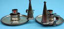 OUTSTANDING PAIR OF SILVER PLATE CANDLESTICKS C 1800