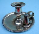 ELKINGTON OR ENGLISH SHEFFIELD CANDLESTICK WITH SNUFFER